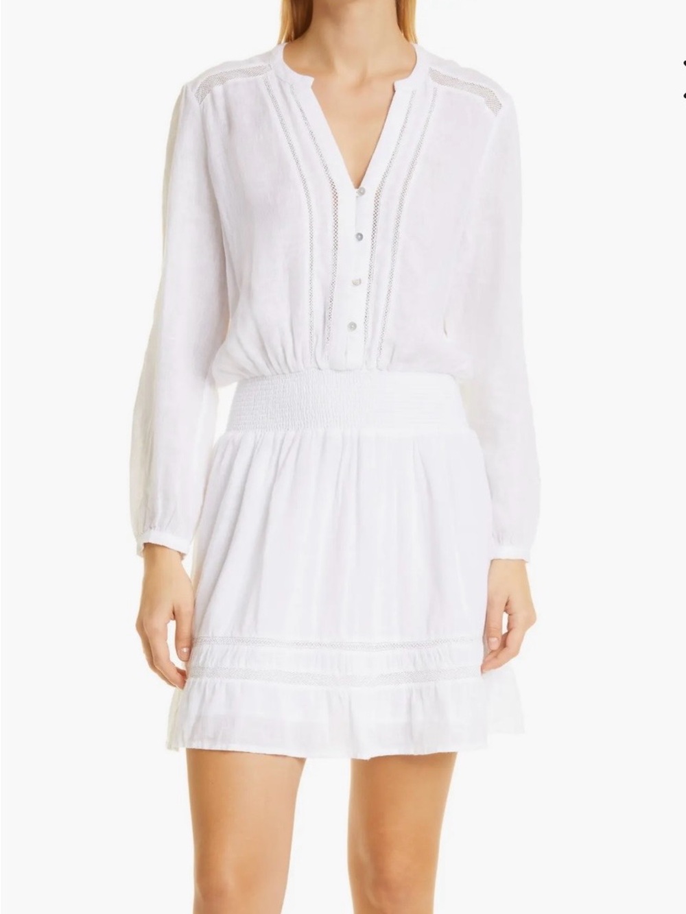 Rails White Tiered Mini Dress